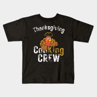 Thanksgiving Cooking Crew Culinary Chef King Retro Cool Kids T-Shirt